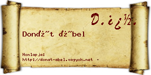 Donát Ábel névjegykártya