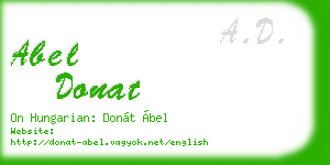 abel donat business card