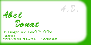 abel donat business card